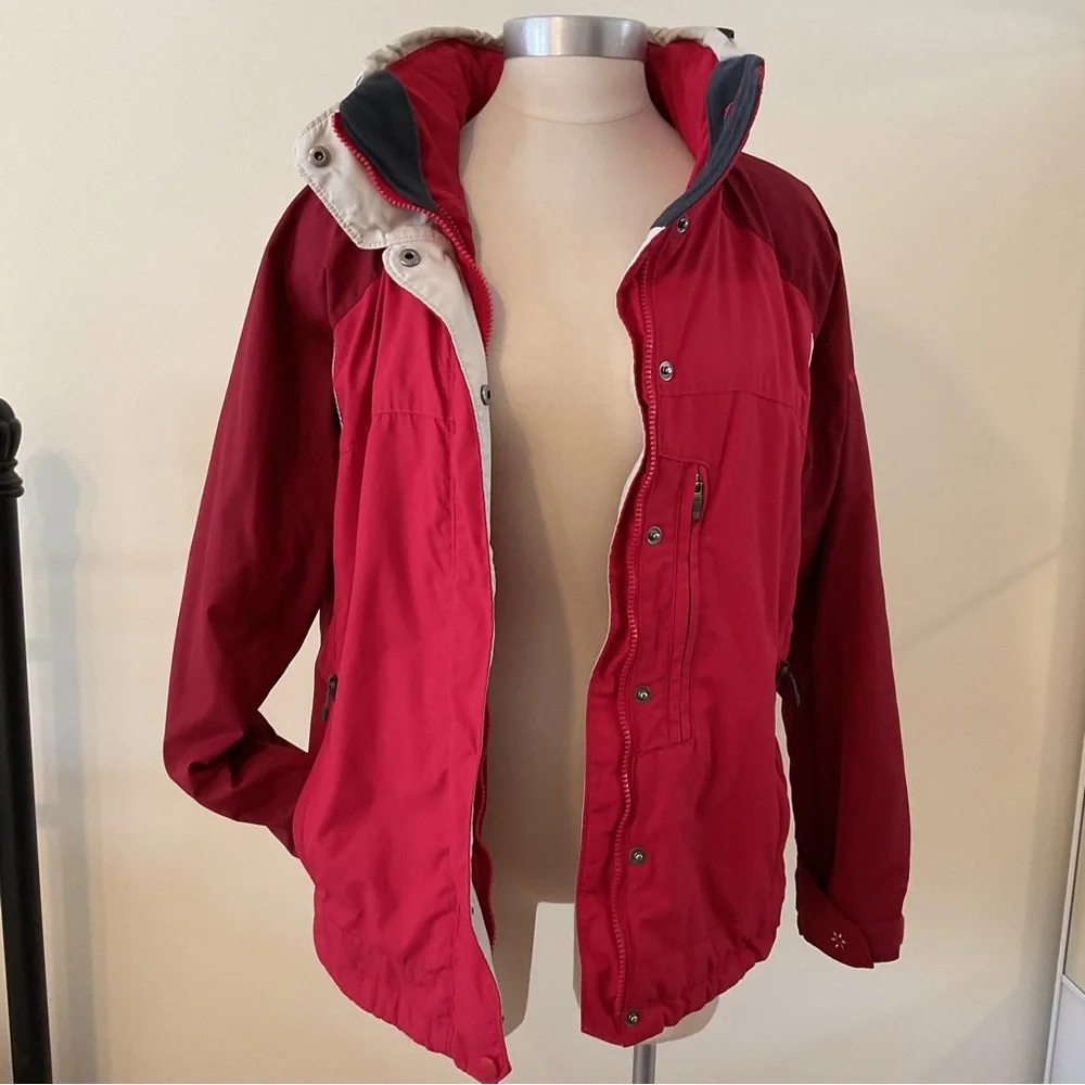 COLUMBIA Red Vertex Core Interchange Lightweight Jacket Shell Ladies Size M - Picture 11 of 16